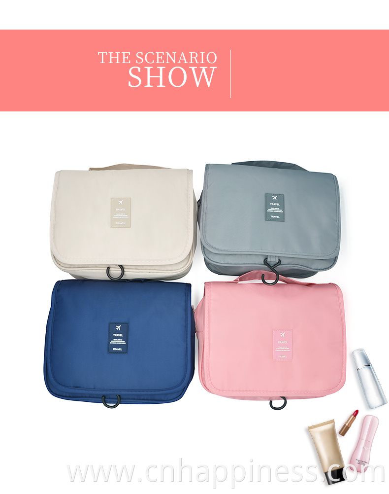 Private Label Cosmetic Bags Pouch Men Custom Logo Travel Toiletry Wash Bag Women Luxurious Nylon Pink Makeup Bag Organizer